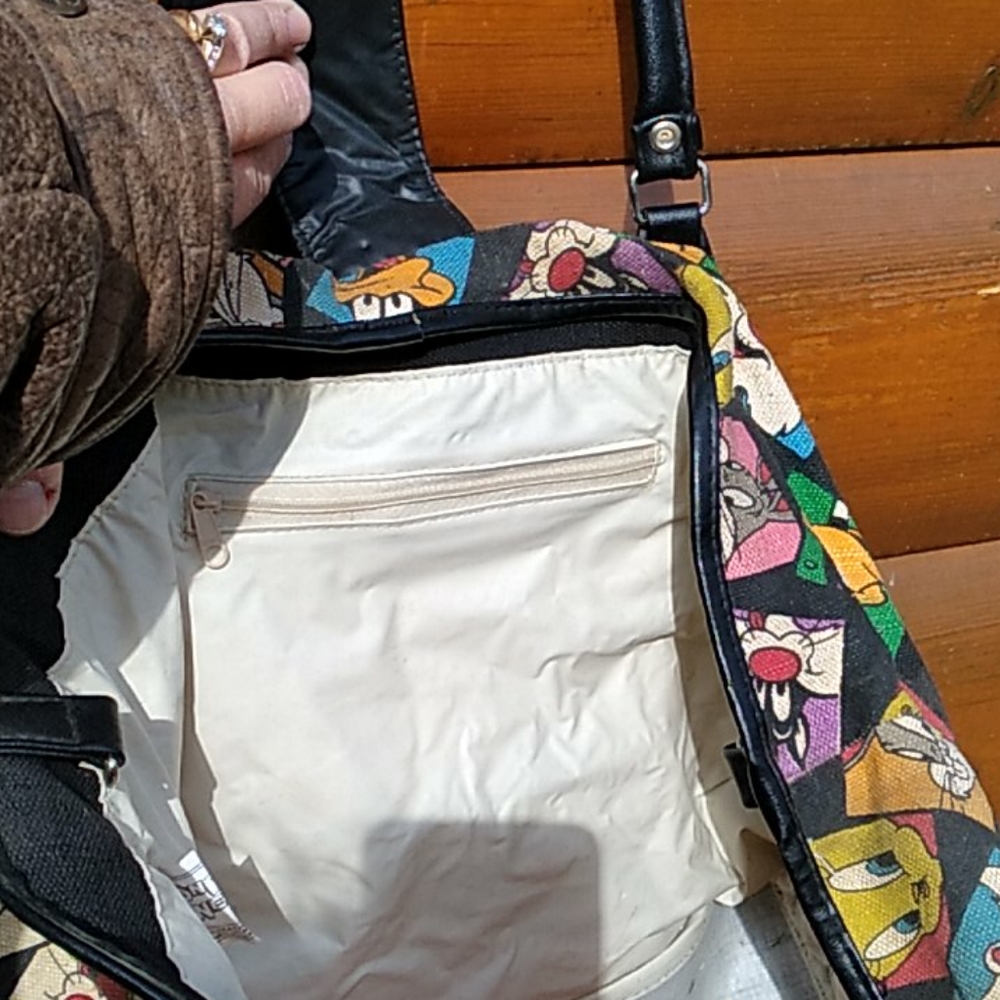 TWEETY Vintage 1993 Looney Tune  Bugs Bunny Large FABRIC TOTE BAG 🛍️ - Picture 9 of 16